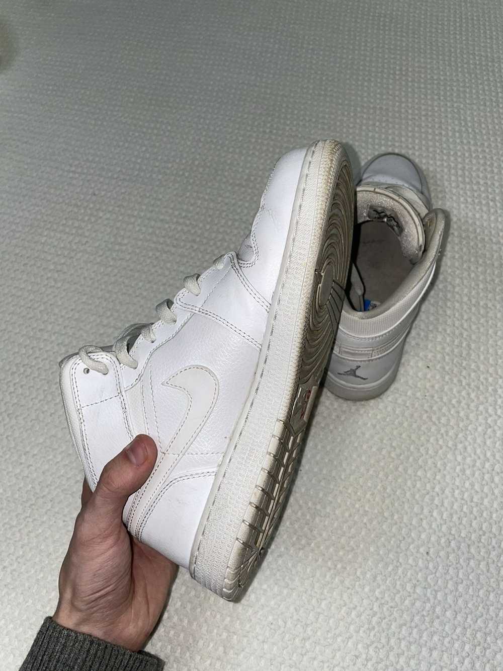 Jordan Brand × Nike Jordan 1 Mid-top white on whi… - image 8