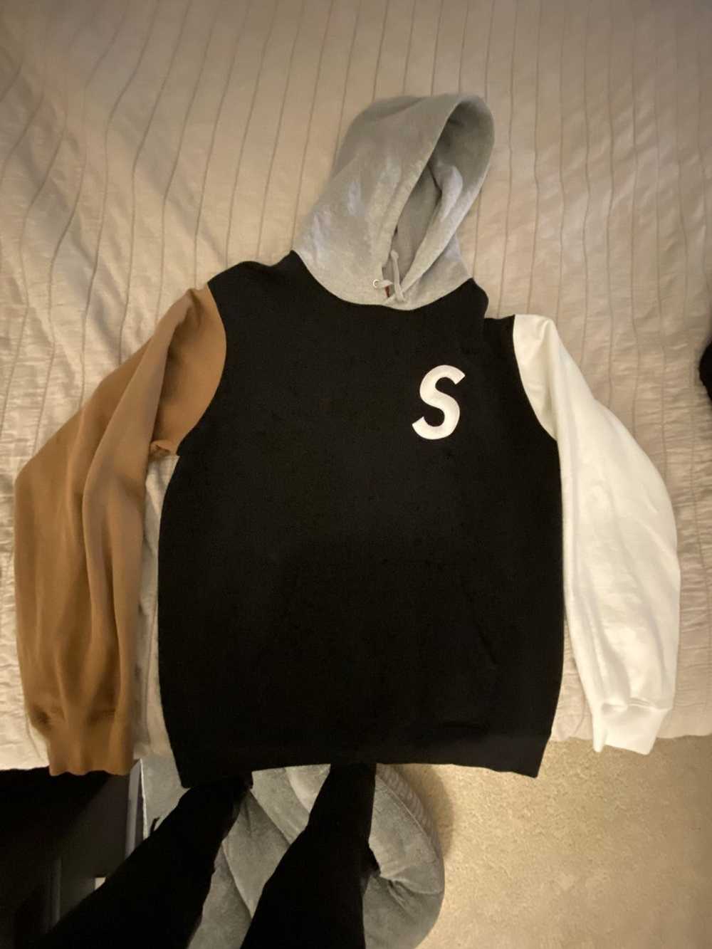 Supreme Supreme S Logo Colorblocked Hooded Sweats… - image 1