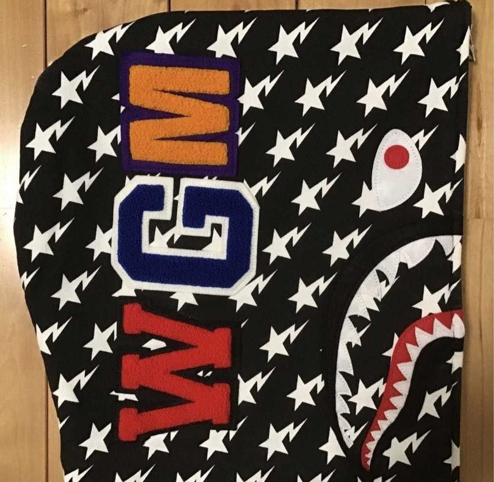 Bape RARE - Black American Flag Bape Shark Hoodie - image 3