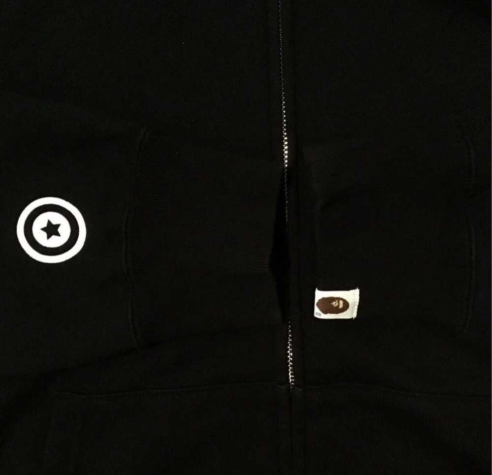 Bape RARE - Black American Flag Bape Shark Hoodie - image 6