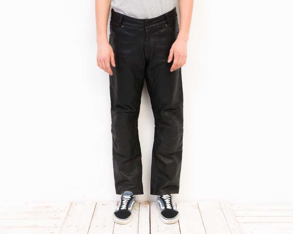 Jofama × Vintage Real Leather Trousers W34 L32 Re… - image 1