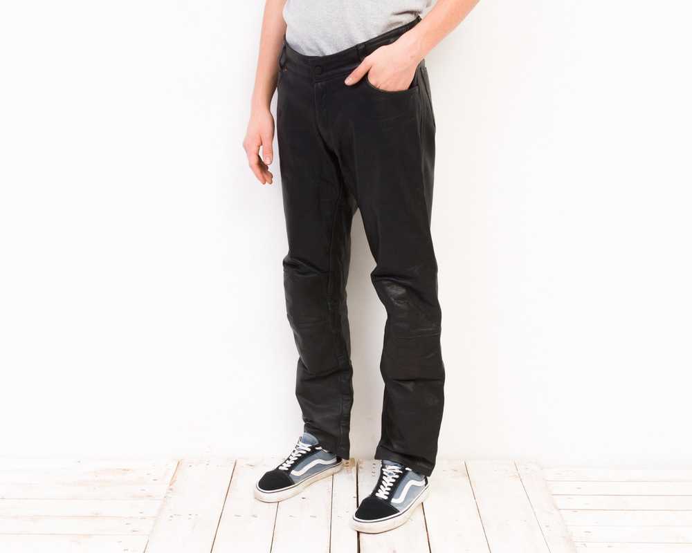 Jofama × Vintage Real Leather Trousers W34 L32 Re… - image 2