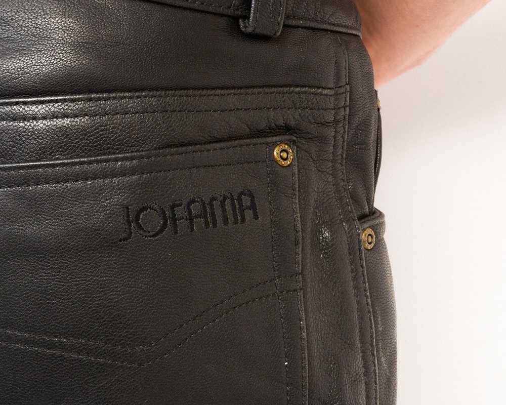 Jofama × Vintage Real Leather Trousers W34 L32 Re… - image 4