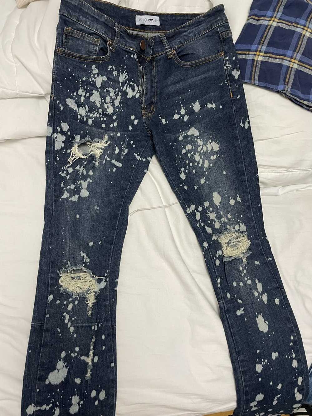 Streetwear Splatter Paint Jeans - image 1