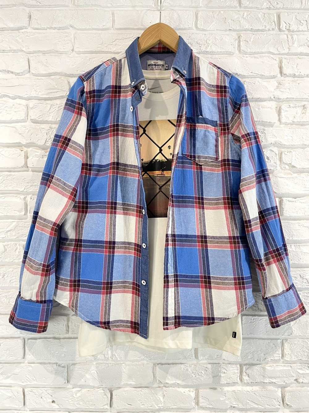 Flannel × Streetwear × Vintage Vintage Plaid Chec… - image 1