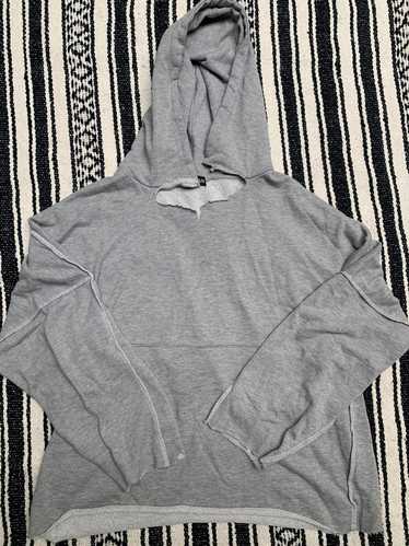 Streetwear × Vintage Hand cropped grey hoodie - image 1