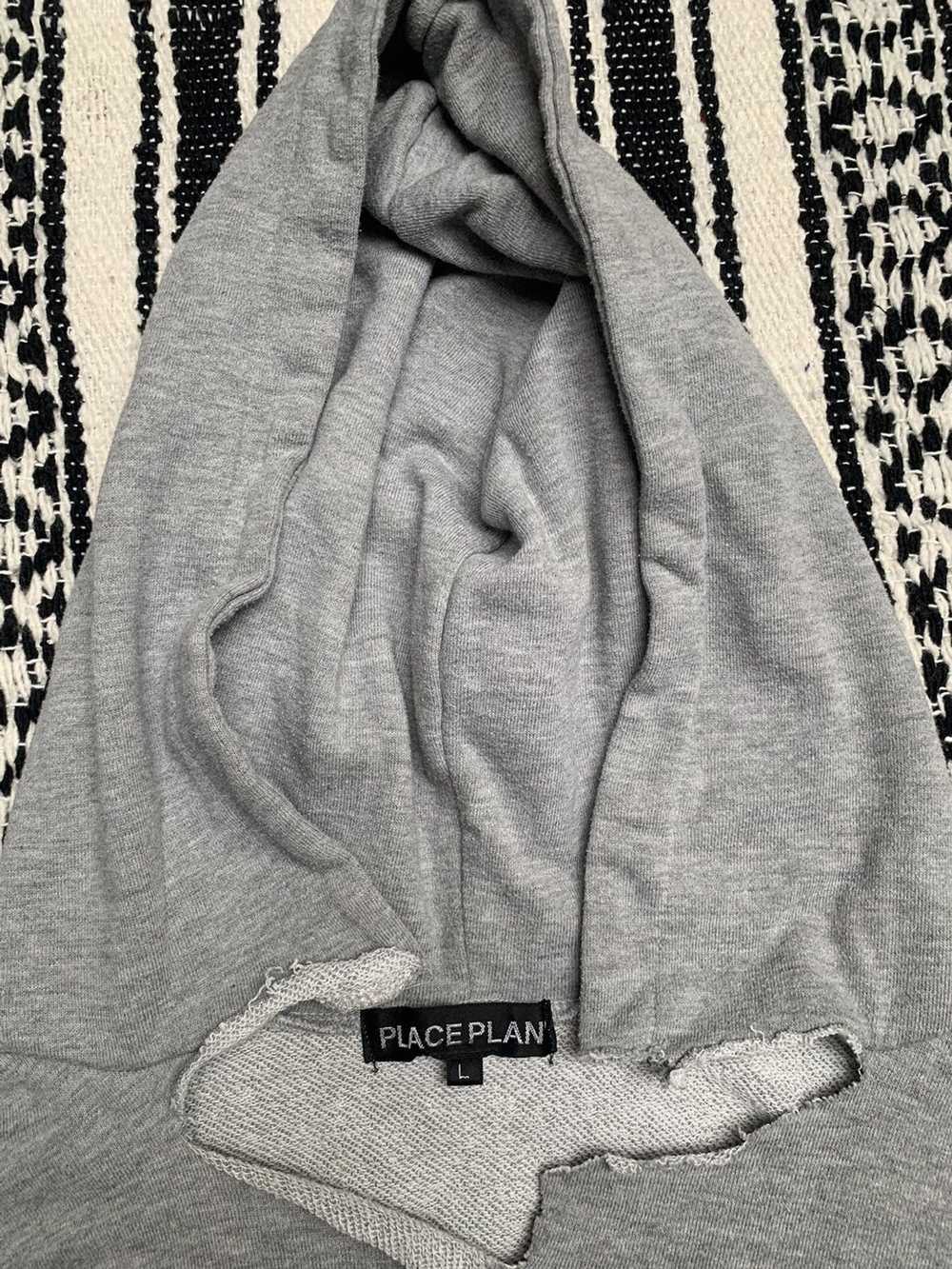 Streetwear × Vintage Hand cropped grey hoodie - image 2