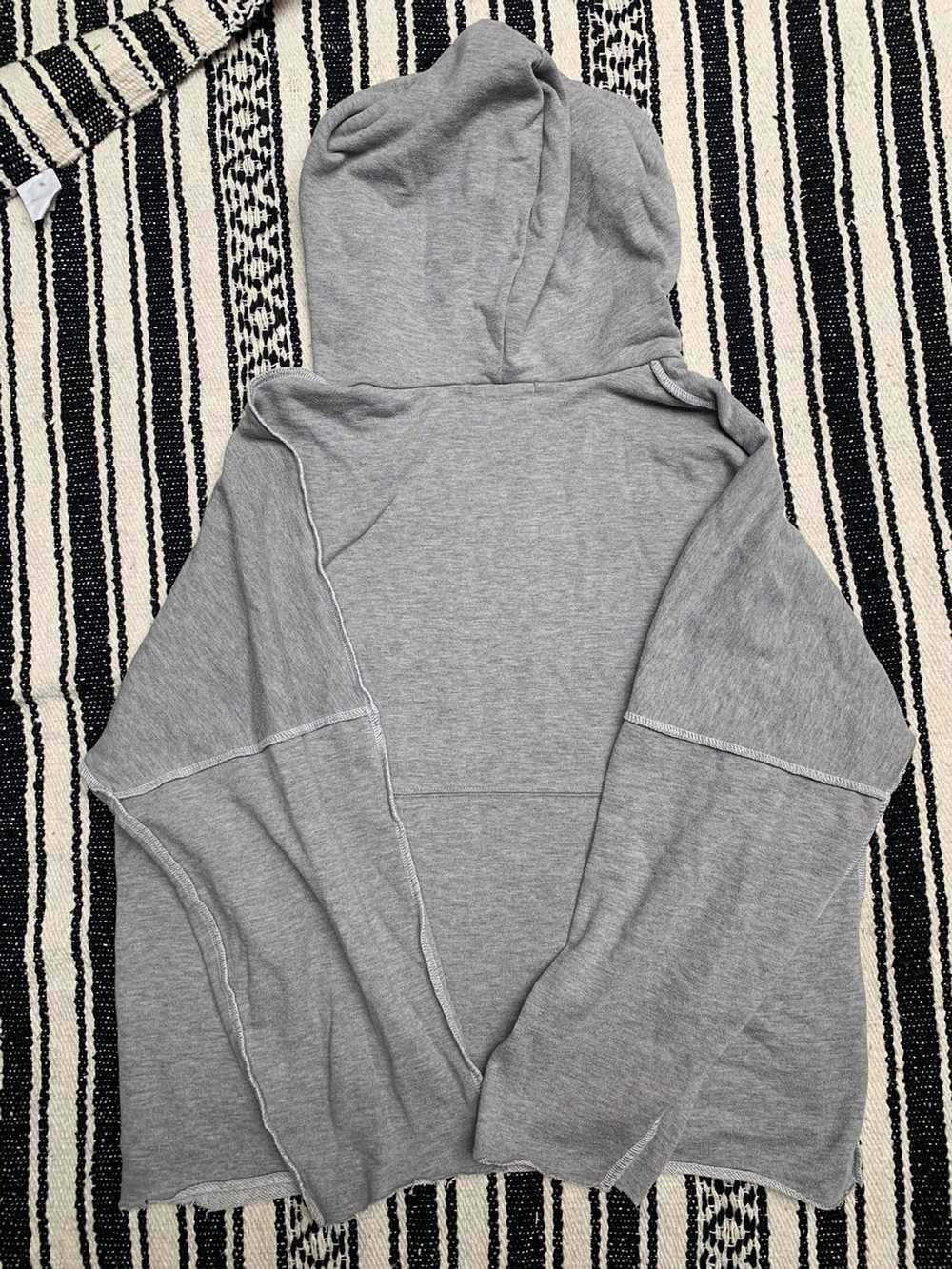 Streetwear × Vintage Hand cropped grey hoodie - image 3