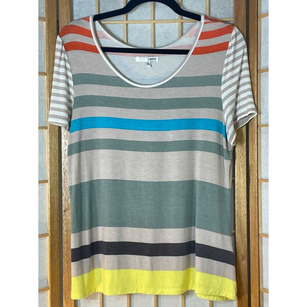 Other Lapis XL Lightweight Striped Top - image 2