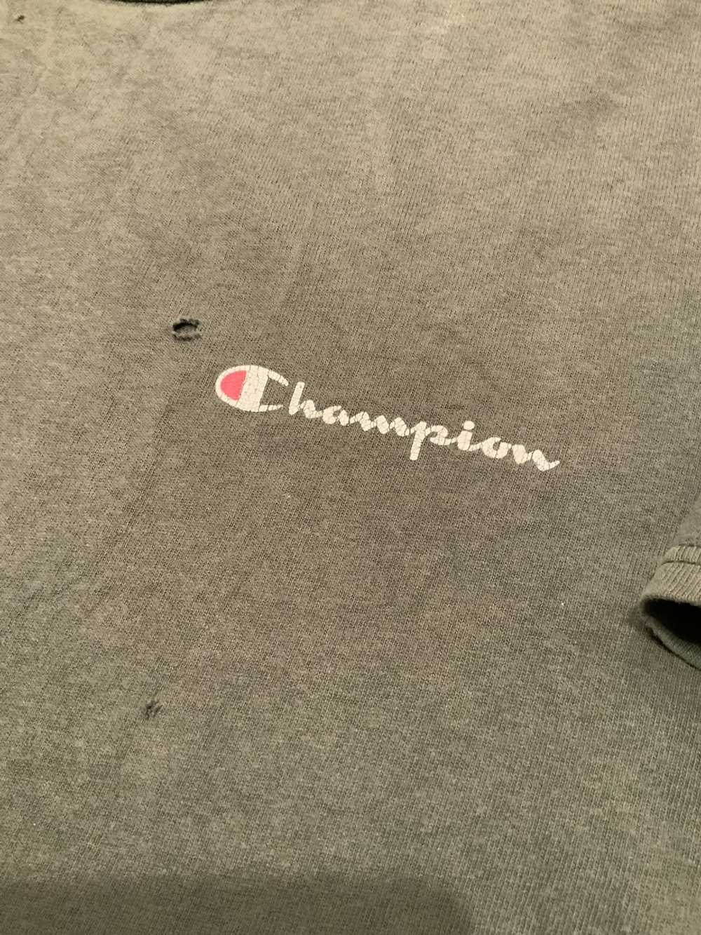 Champion × Vintage Vintage 90s Champion Faded Wor… - image 7