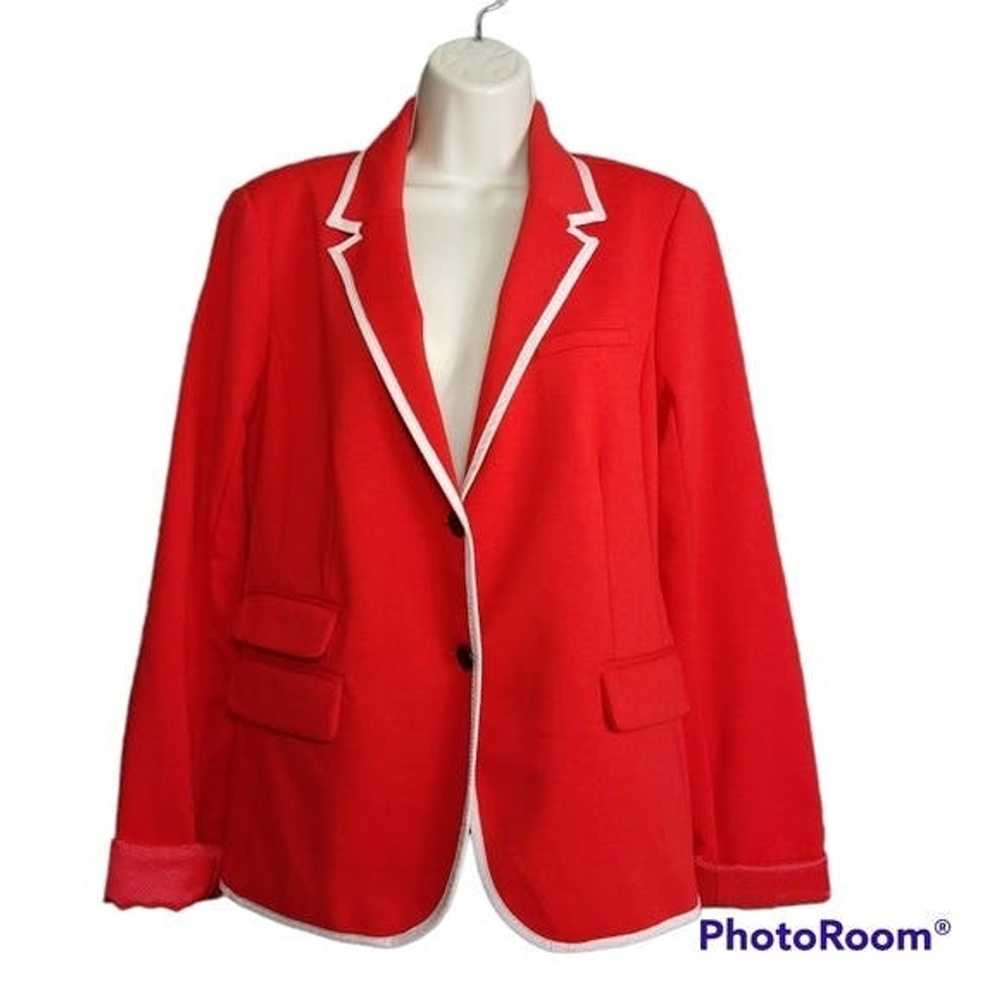 Gap Gap The Academy Blazer Red With White Trim 10… - image 1