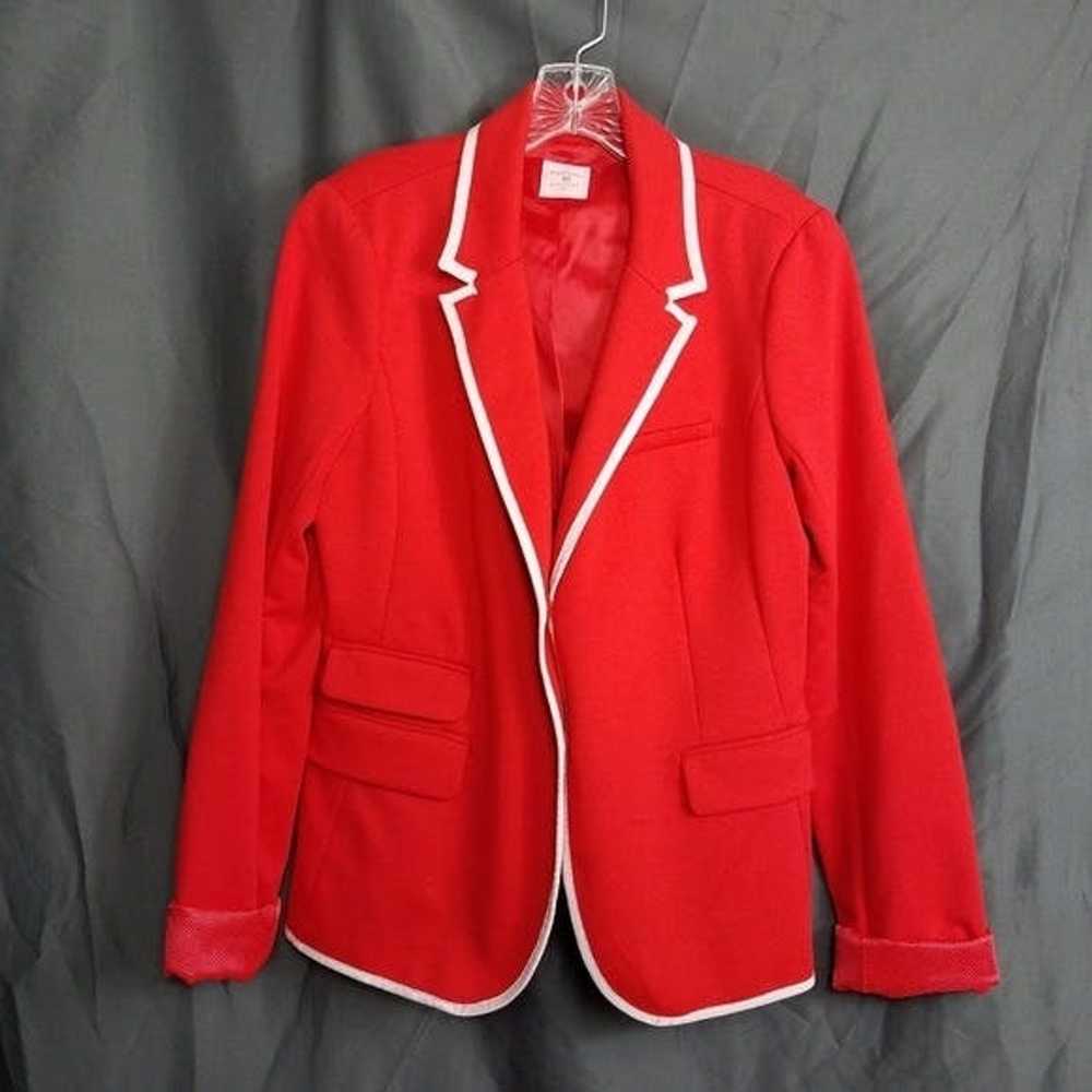 Gap Gap The Academy Blazer Red With White Trim 10… - image 4