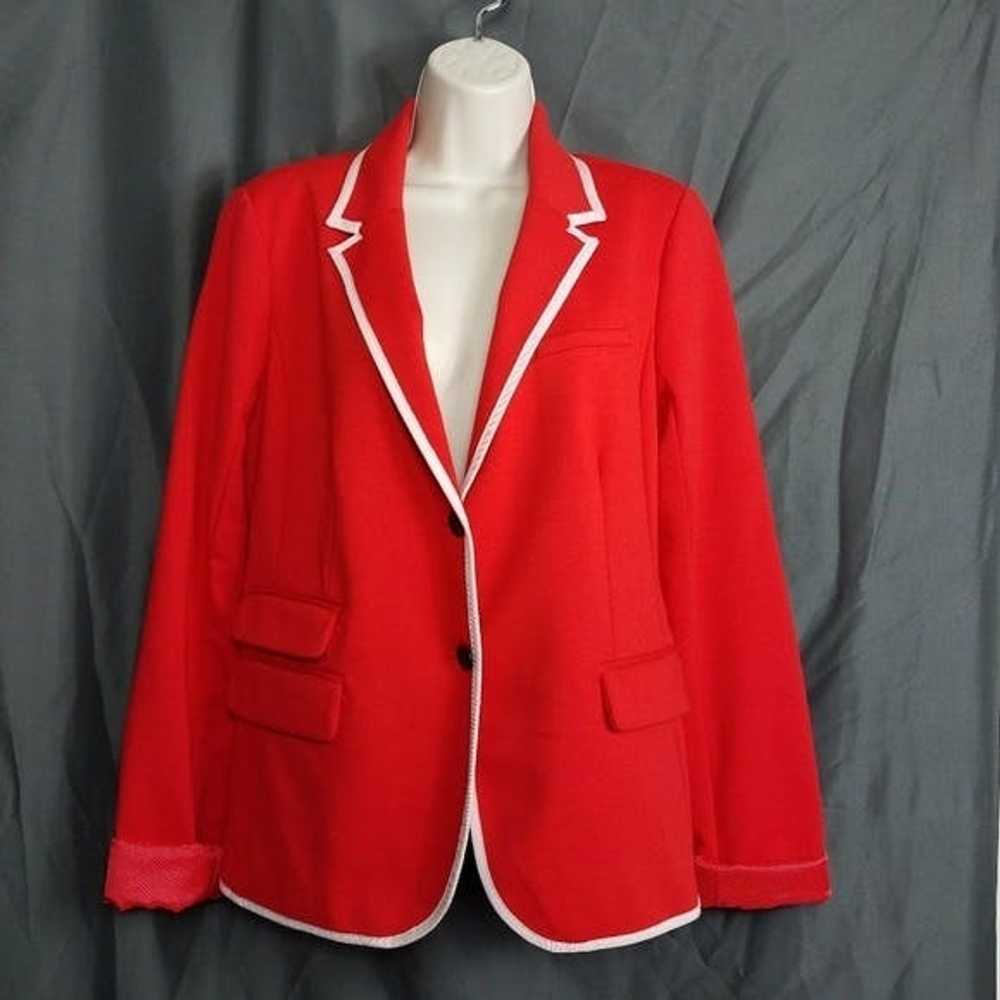 Gap Gap The Academy Blazer Red With White Trim 10… - image 5