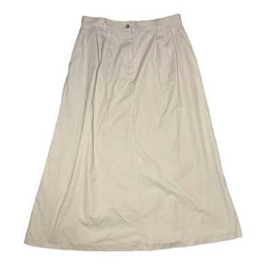 Orvis Orvis Y2K Tan Khaki Cotton Long Maxi Skirt