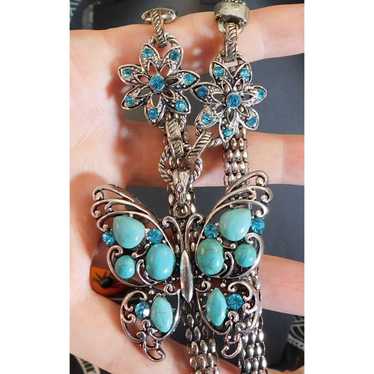 Other Turquoise Butterfly Necklace - image 1