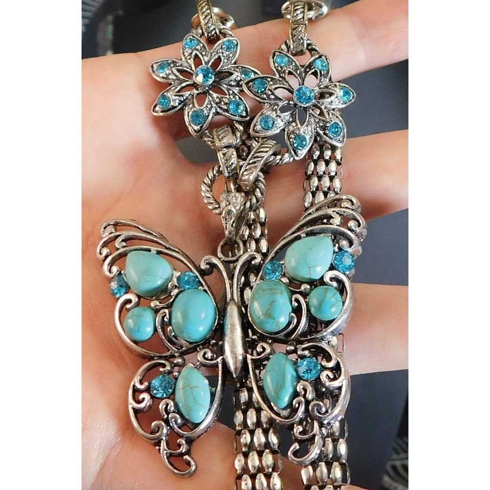 Other Turquoise Butterfly Necklace - image 2