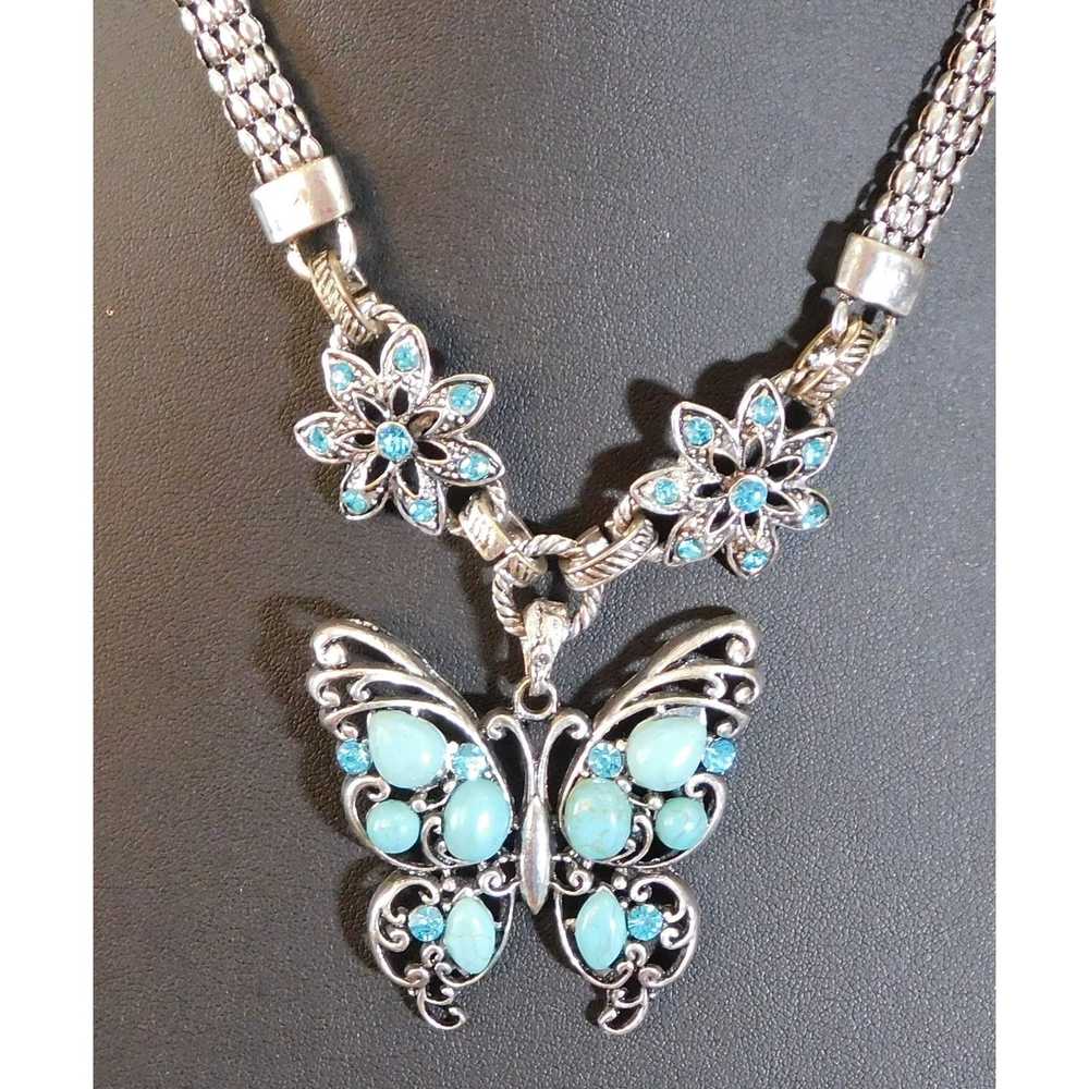 Other Turquoise Butterfly Necklace - image 3