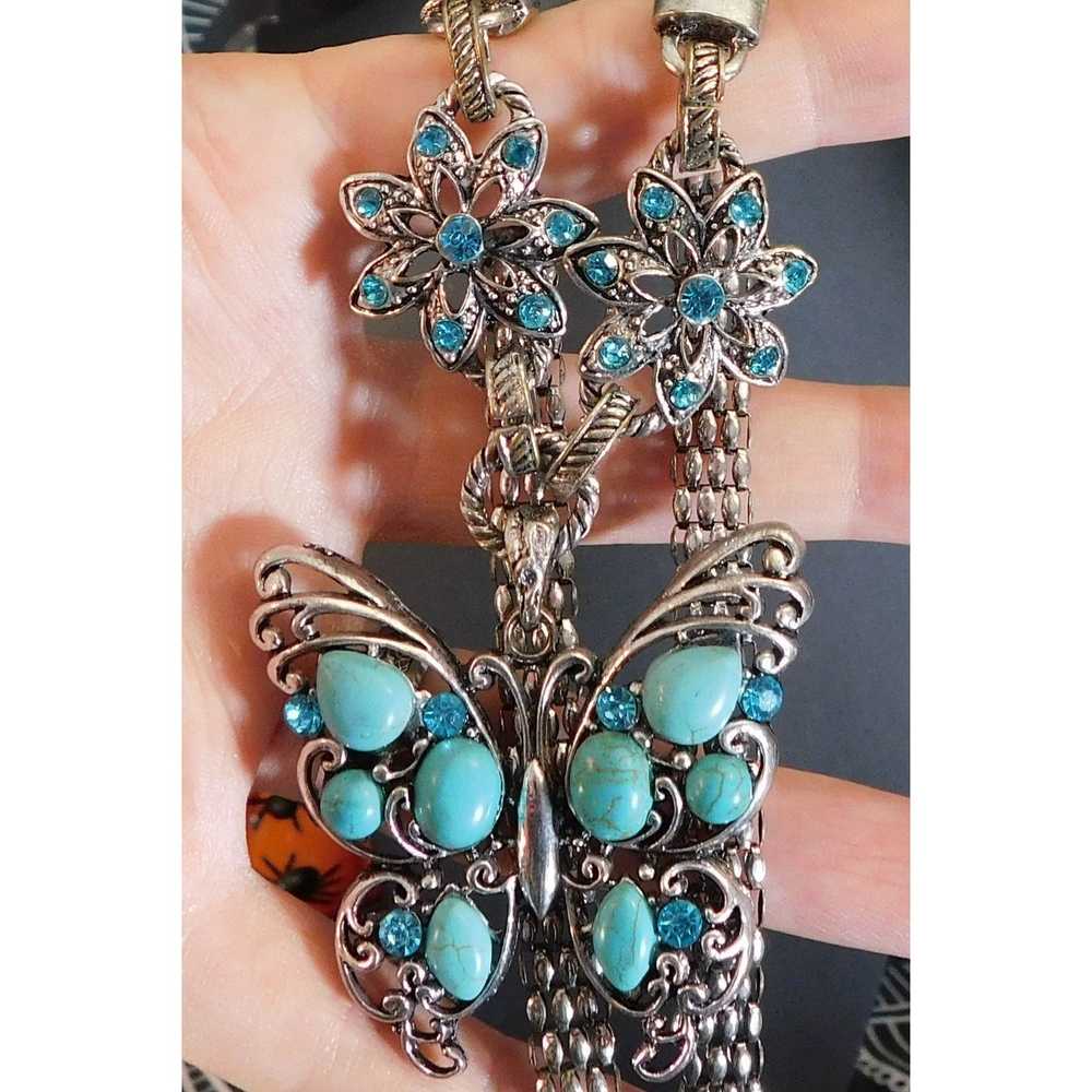 Other Turquoise Butterfly Necklace - image 4