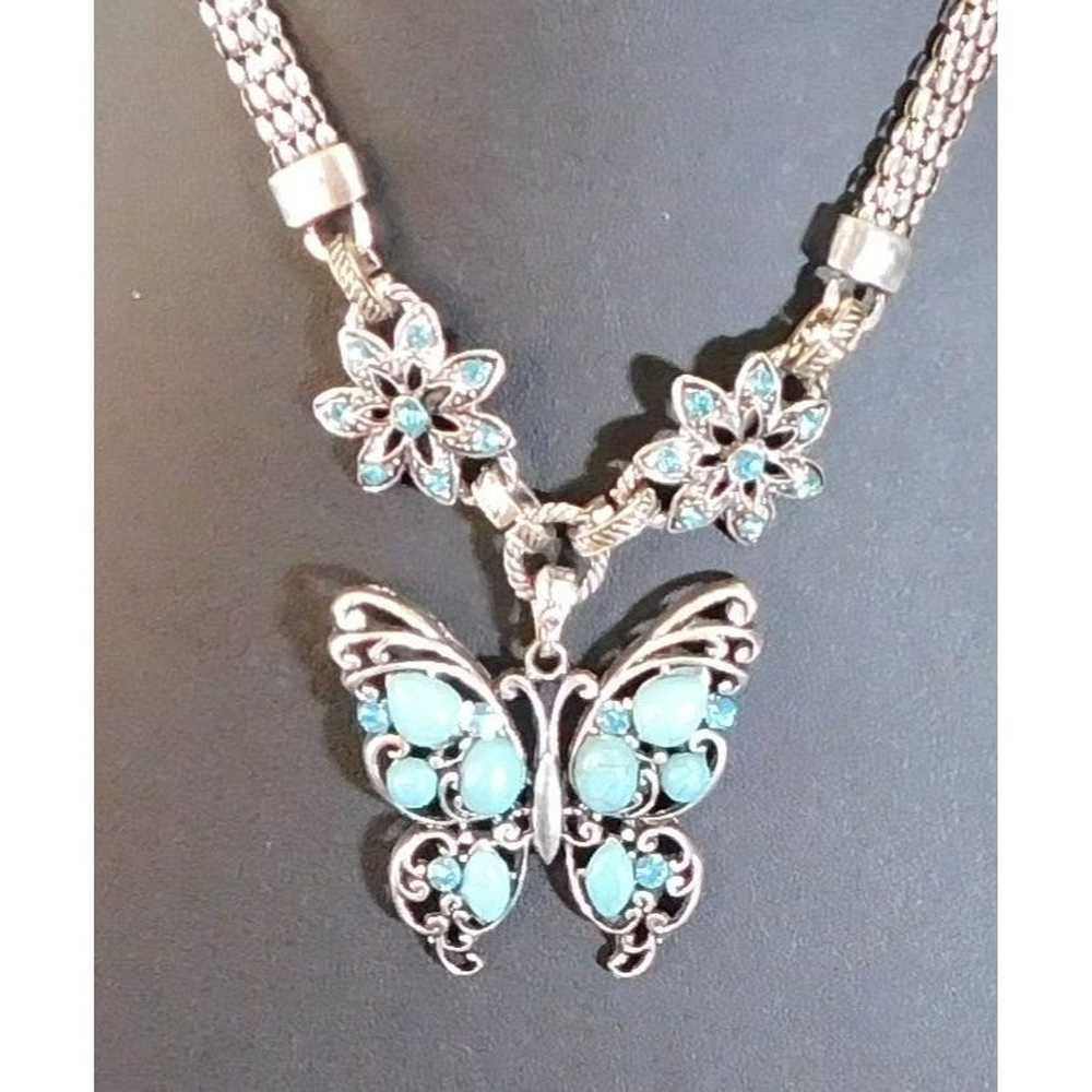 Other Turquoise Butterfly Necklace - image 5