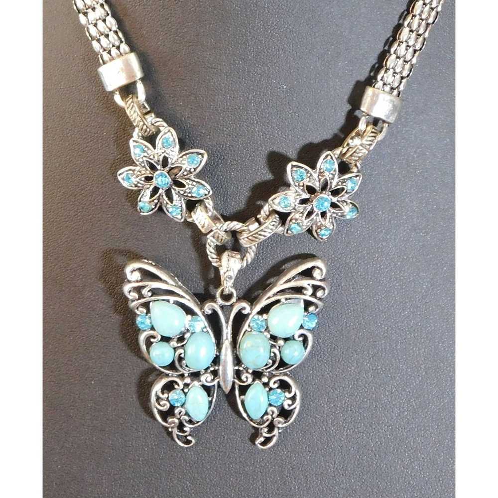 Other Turquoise Butterfly Necklace - image 6
