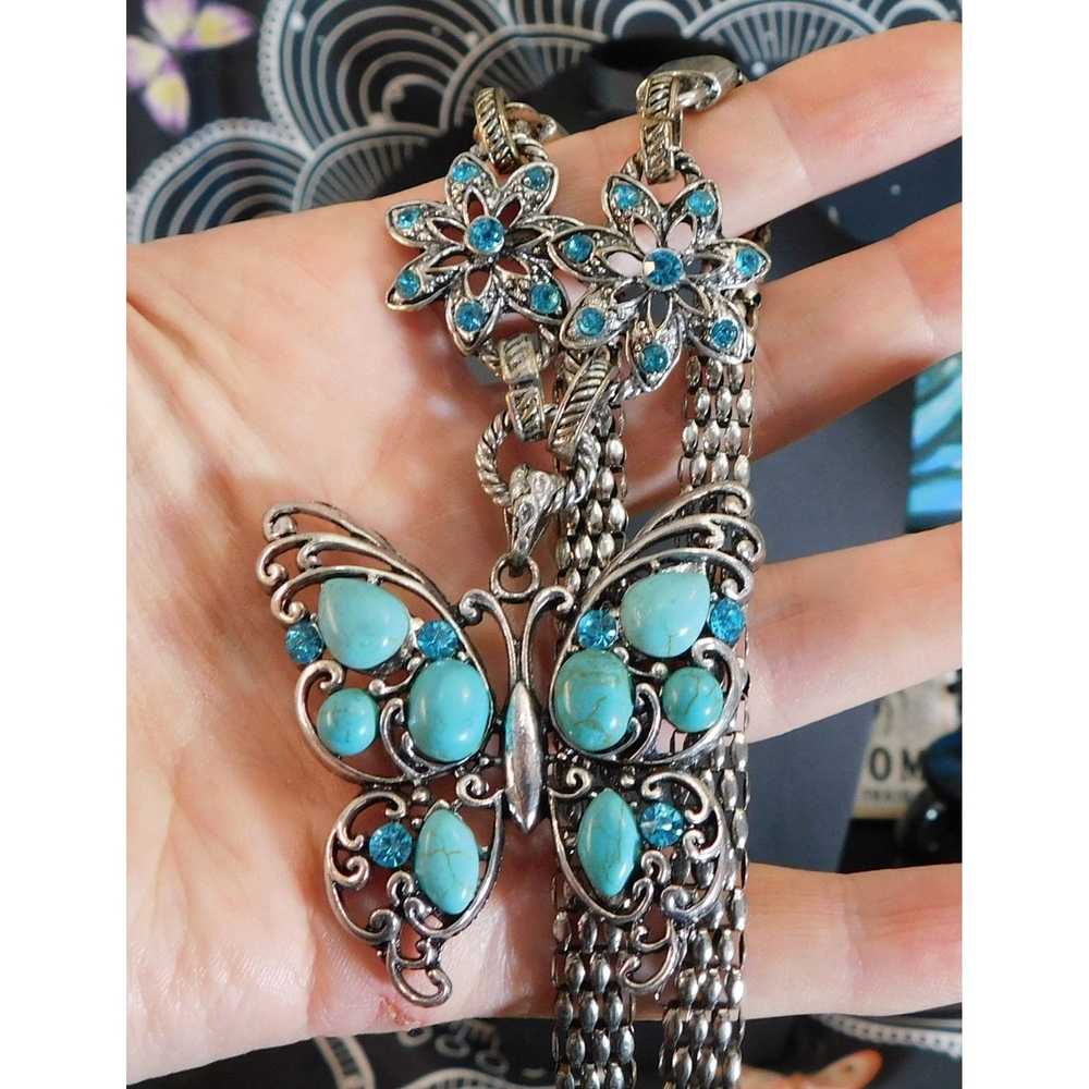 Other Turquoise Butterfly Necklace - image 7