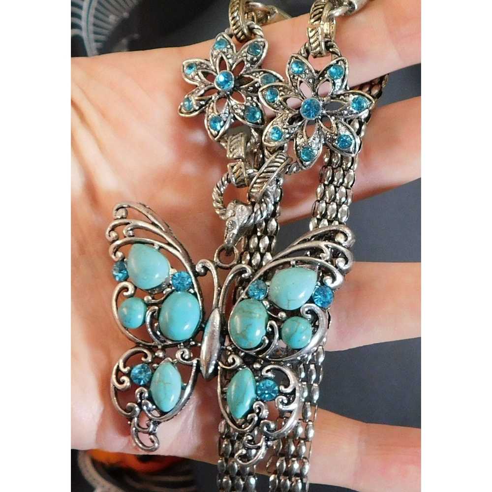 Other Turquoise Butterfly Necklace - image 8