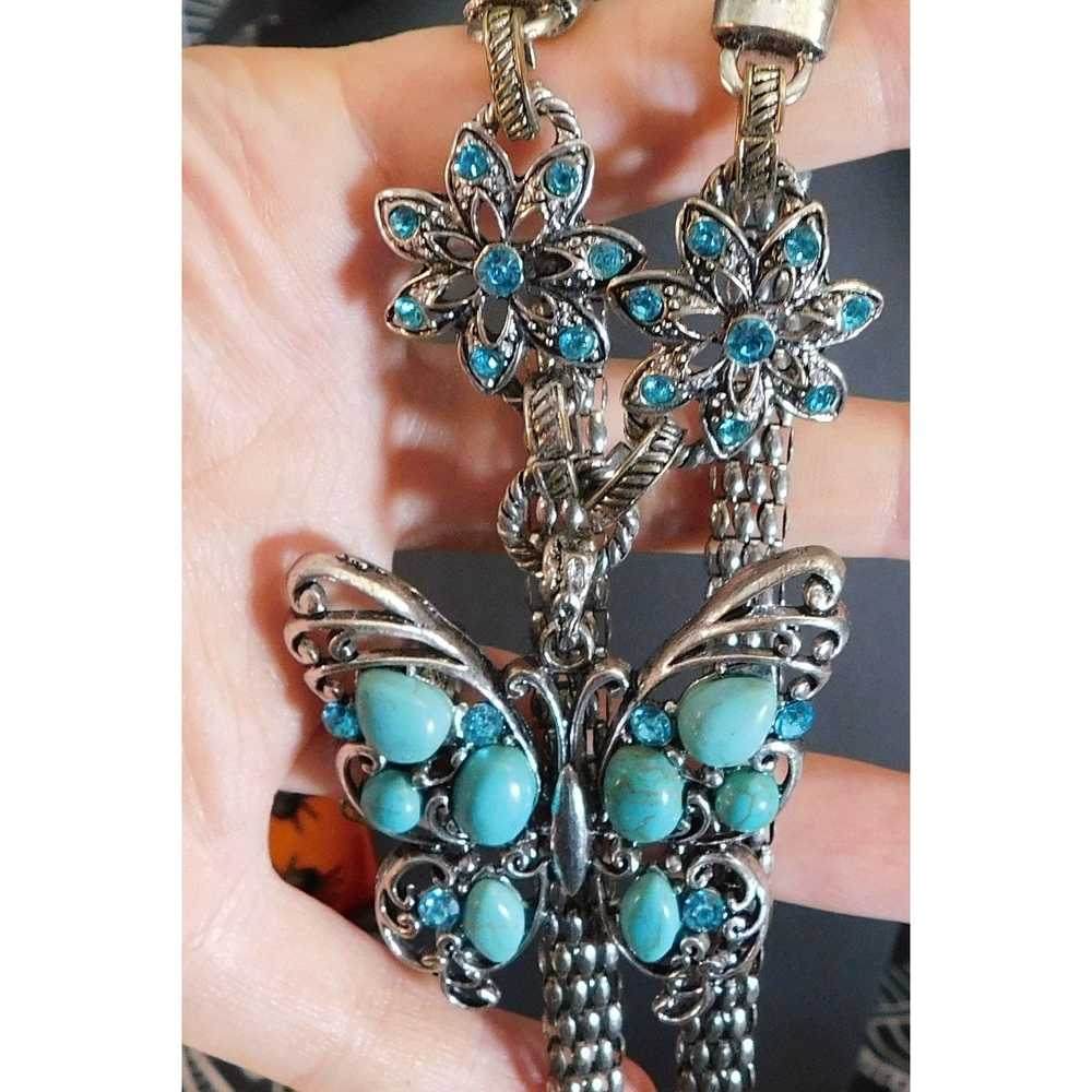 Other Turquoise Butterfly Necklace - image 9