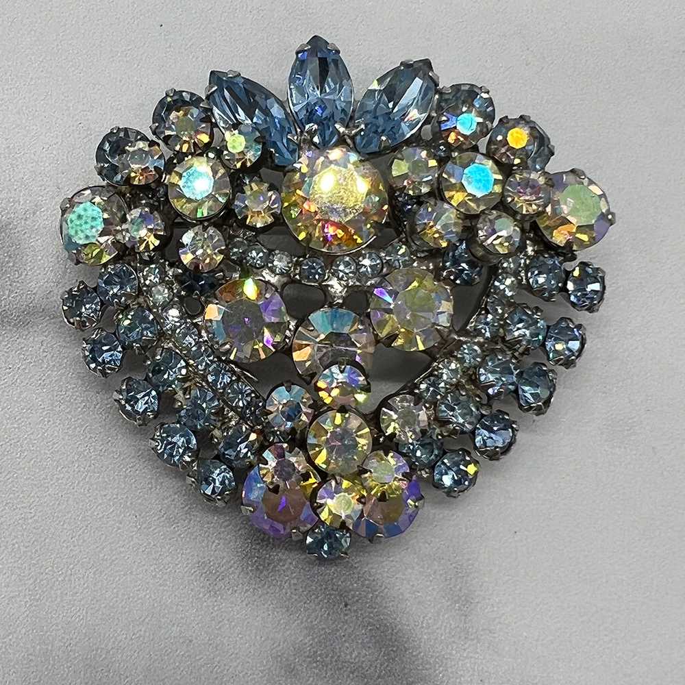 Beautiful Juliana Blue Aurora Borealis Rhinestone… - image 2