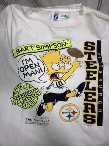 NFL × The Simpsons Bart 1990 trade marked Steelers