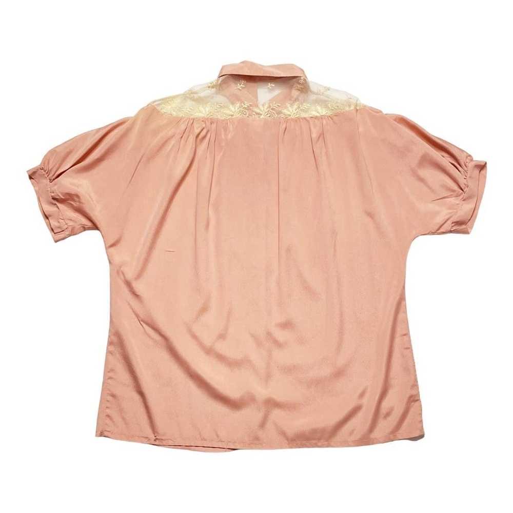 Vintage Barbara Barbara Vintage Pink Blouse Cream… - image 2