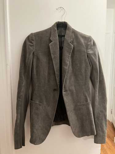 Rick Owens Rick Owens Velvet Front Button Blazer - image 1