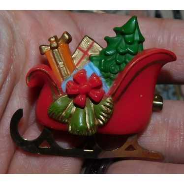 Other Vintage 80s Hallmark Sleigh Pin