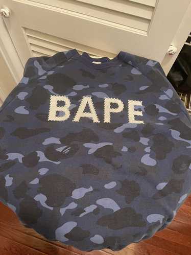 Bape × Swarovski Bape Swarovski ice blue crewneck… - image 1