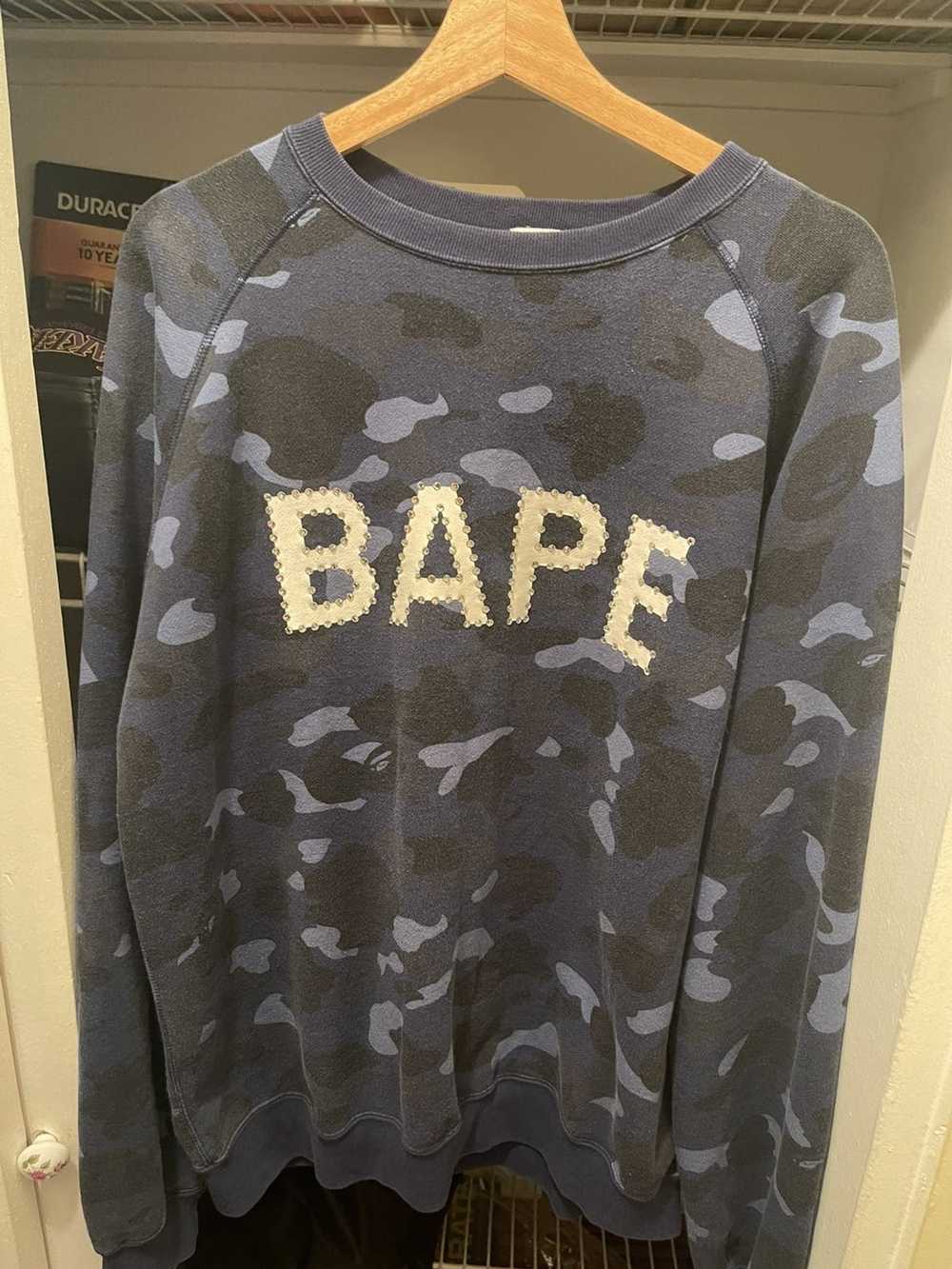 Bape × Swarovski Bape Swarovski ice blue crewneck… - image 2