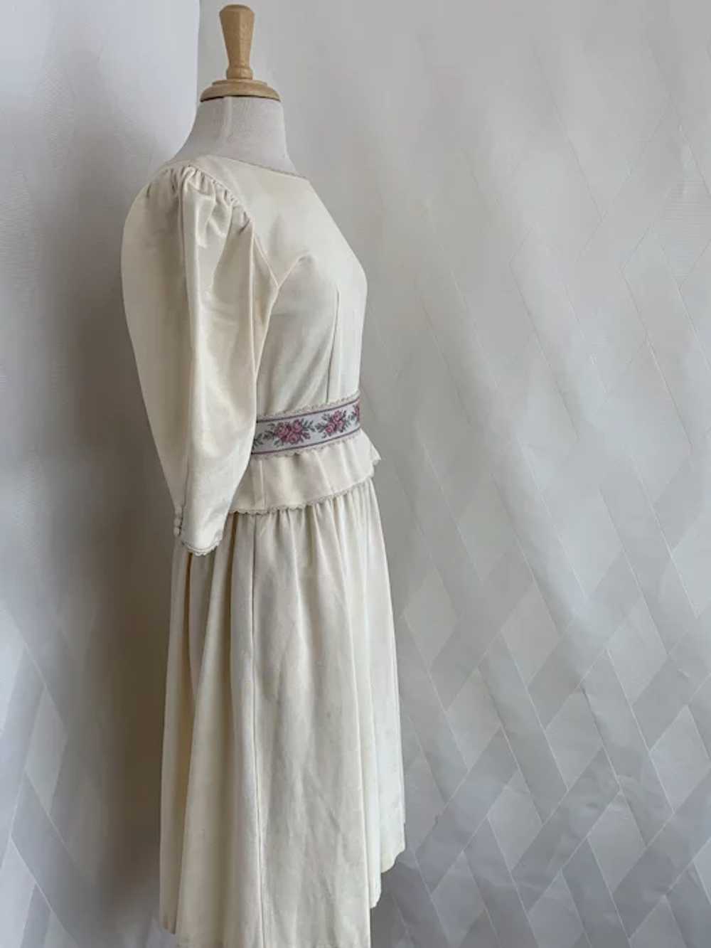 Vintage 1980s Lanz Original Belted Peplum Dress w… - image 3