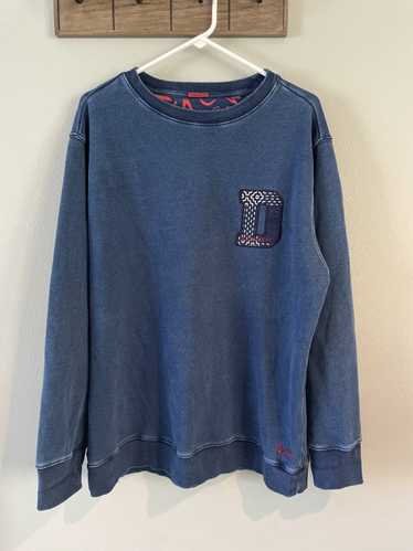 Denham Denham Indigo Embroidered Sweatshirt Sz XL