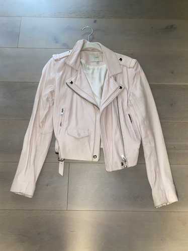 Iro Iro Pink Lamb Leather Zip Up Jacket