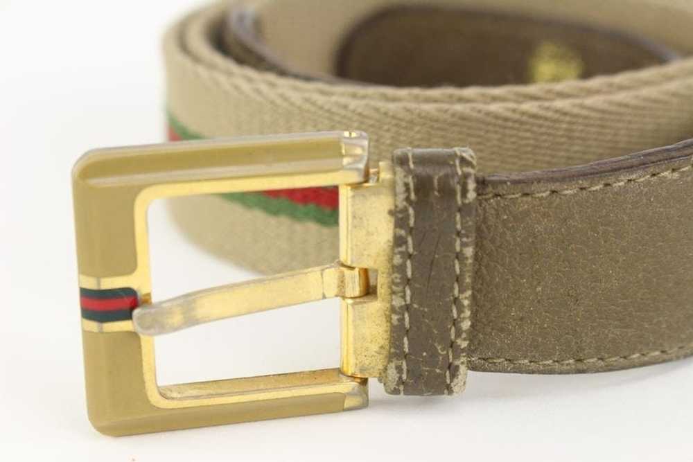 Gucci Gucci 90/36 Vintage Beige Web Belt 127g21 - image 3