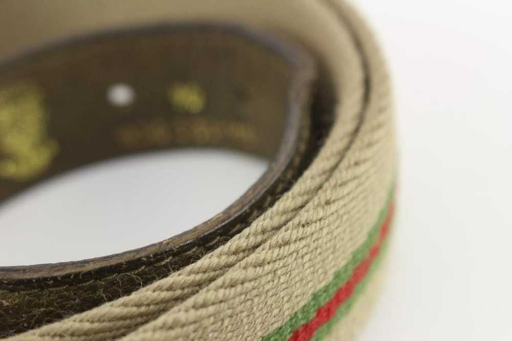 Gucci Gucci 90/36 Vintage Beige Web Belt 127g21 - image 5