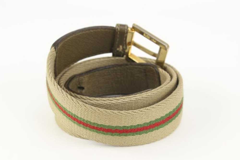 Gucci Gucci 90/36 Vintage Beige Web Belt 127g21 - image 7