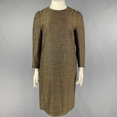 Dries Van Noten Gold Wool Viscose Sheath Dress - image 1