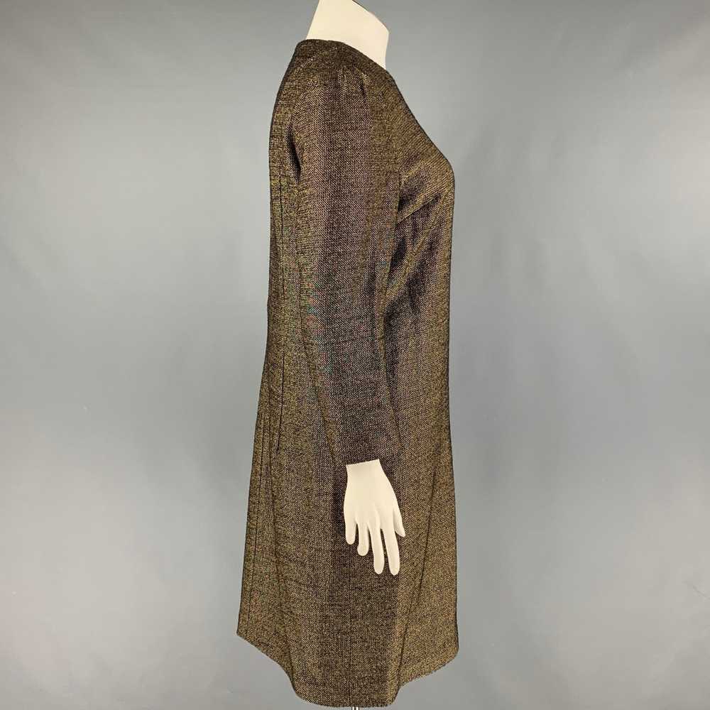 Dries Van Noten Gold Wool Viscose Sheath Dress - image 2