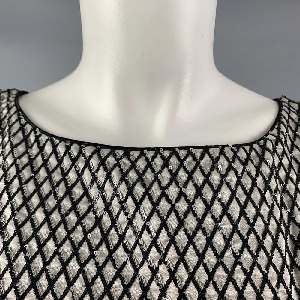 Marc Jacobs Silver Grey Silk Sequined Shift Dress - image 2