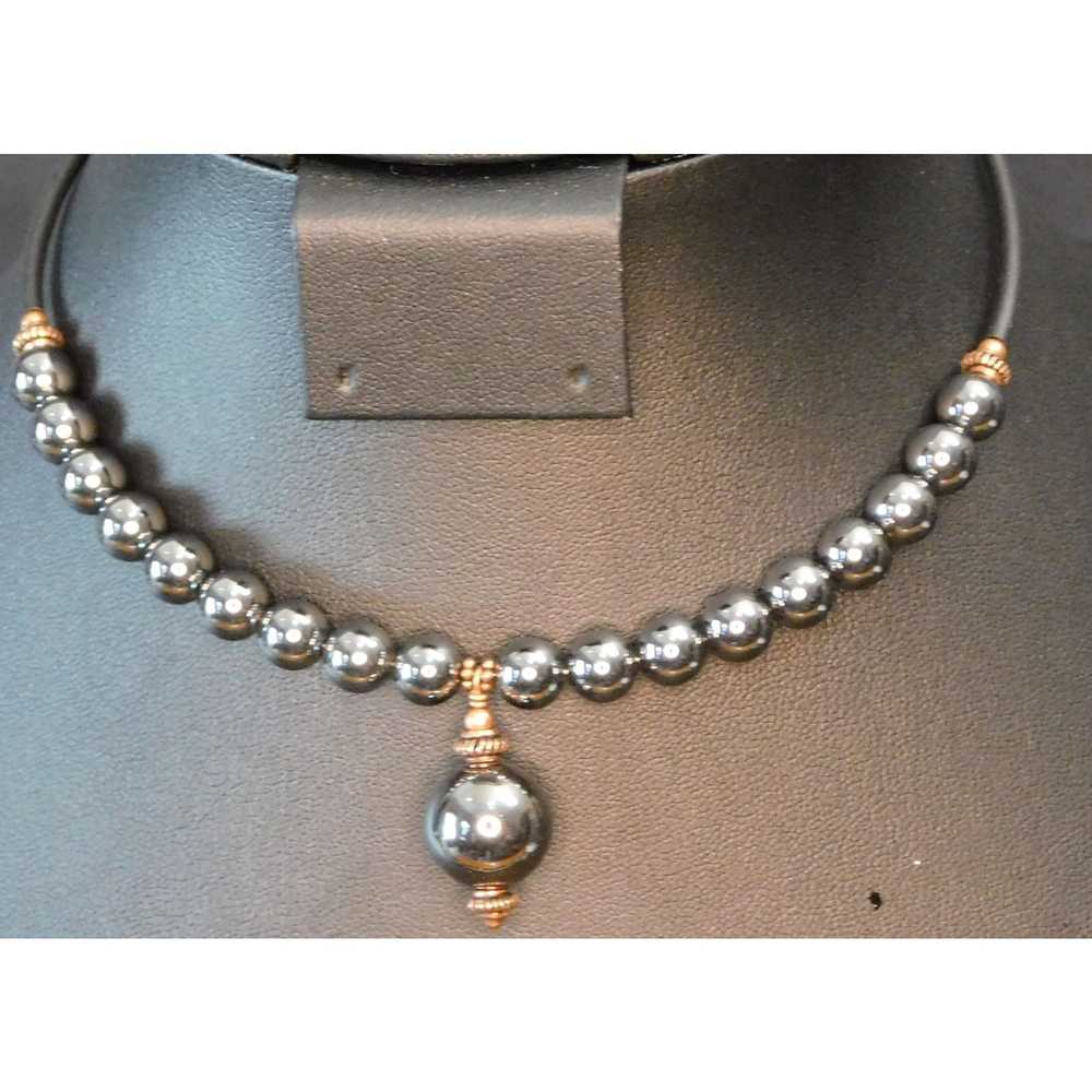 Other Hematite Coil Choker Necklace - image 5