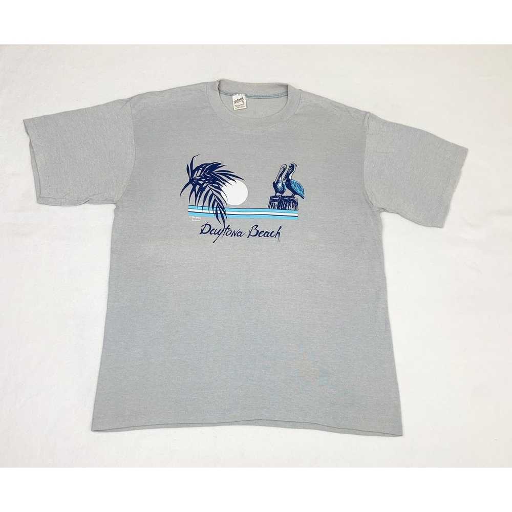 Vintage Vintage 80s Daytona Beach T-Shirt Grey XL… - image 2