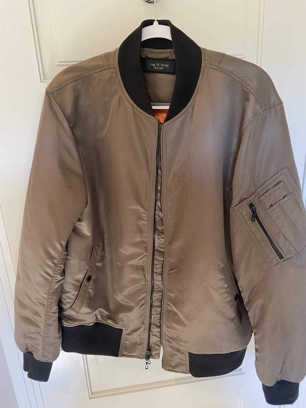 Rag & Bone Rag & Bone Green/Brown Bomber Jacket XL - image 1