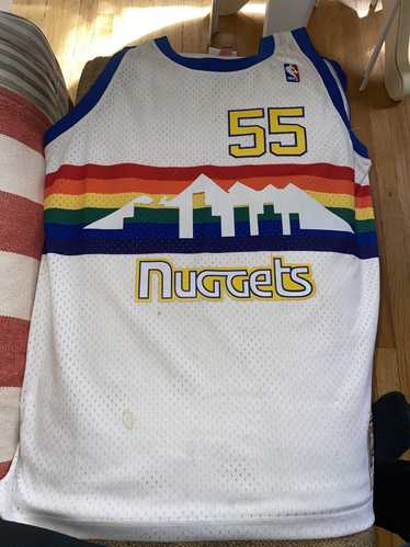Denver Nuggets Dikembe Mutombo Mitchell & Ness NBA Jersey L Large Blue  #55 New