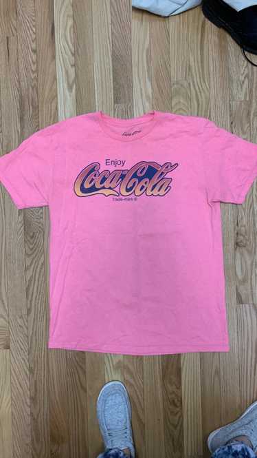 Coca Cola Coca-Cola Logo Pink Heather T Shirt Shee