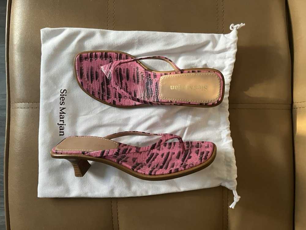 Sies Marjan leather animal print sandals - image 2