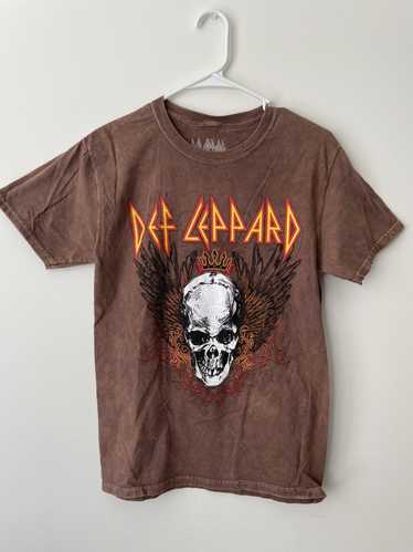 Band Tees × Vintage Def Leppard Band Metal Skull T